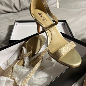 Gold Glitter Heels